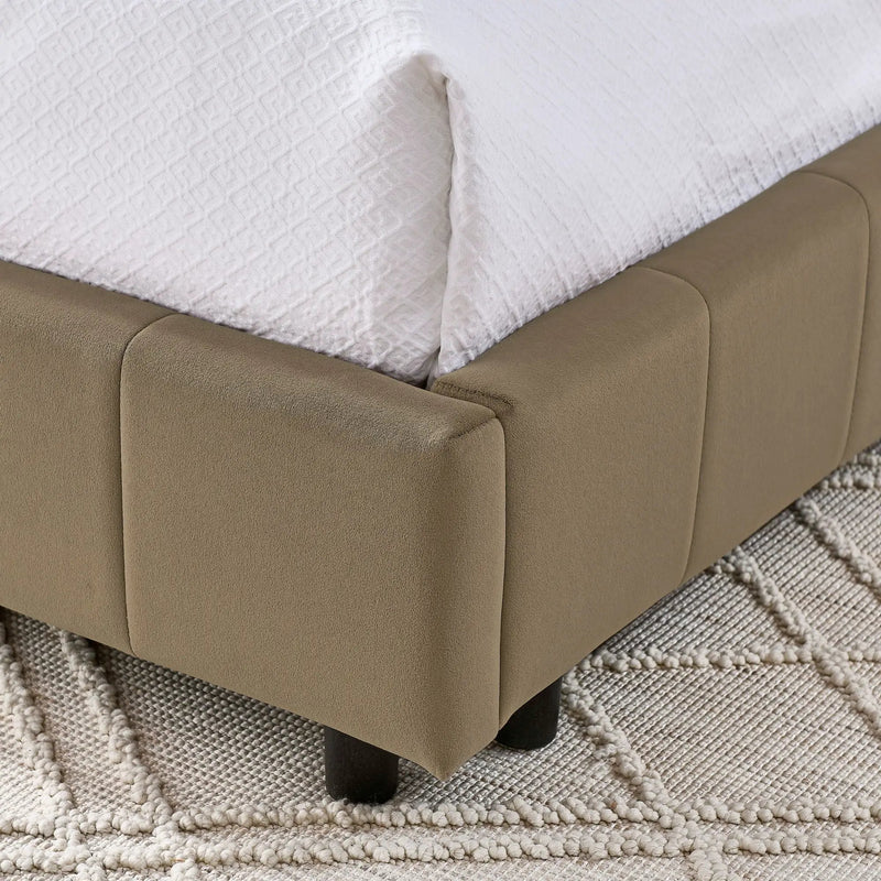 Upholstered Bed Frame With Tufted Backrest And Armrests by Unique Piece Furniture