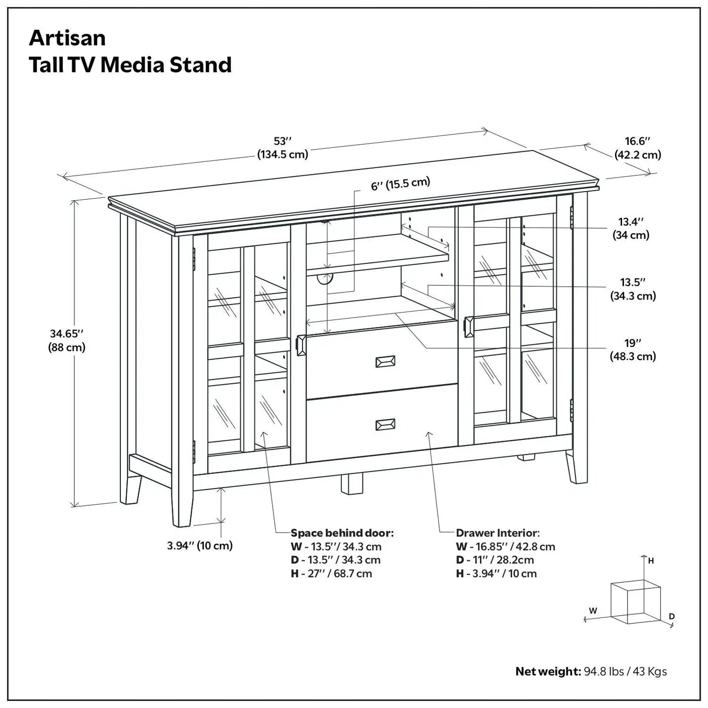 Artisan - Handcrafted, Tall TV Media Stand by HouseOfZazla