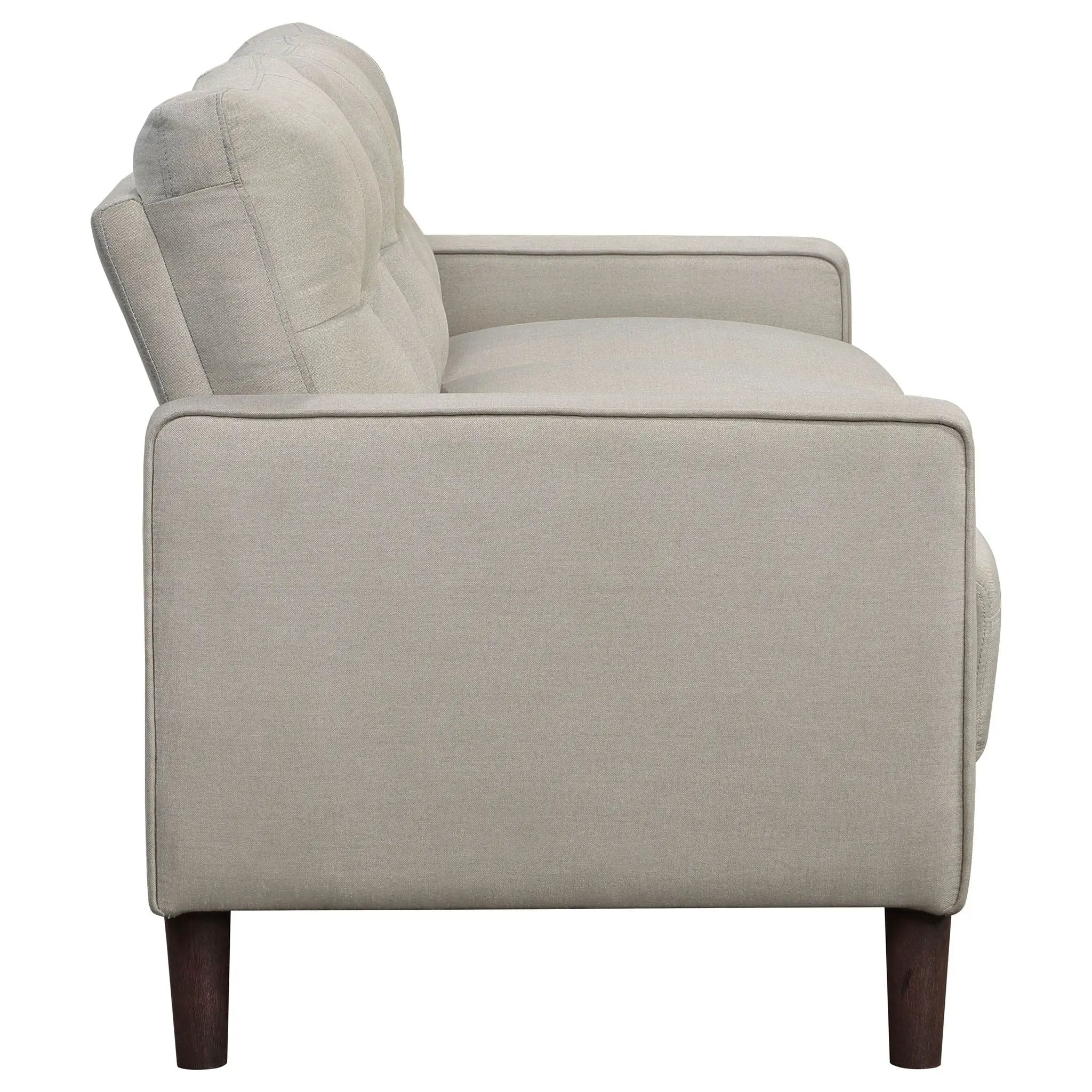 Bowen 2-piece Upholstered Track Arm Tufted Sofa Set Beige by Unique Piece Furniture