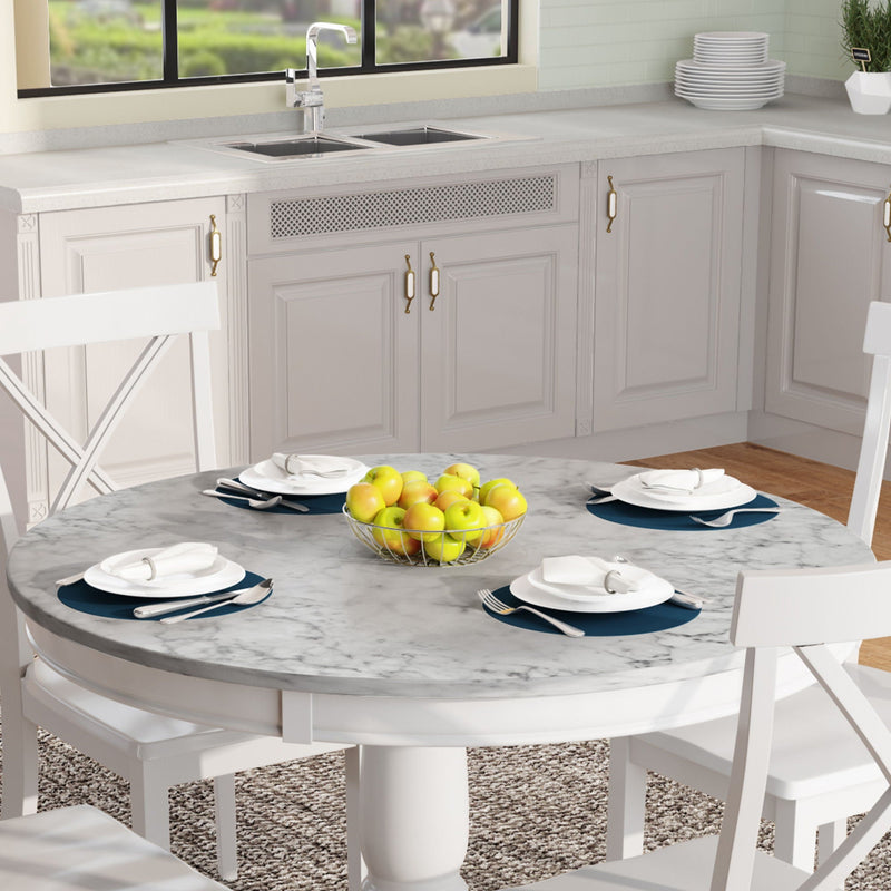 5 Pieces Dining Table And Chairs Set For 4 Persons, Kitchen Room Solid Wood Table With 4 Chairs by HouseOfZazla
