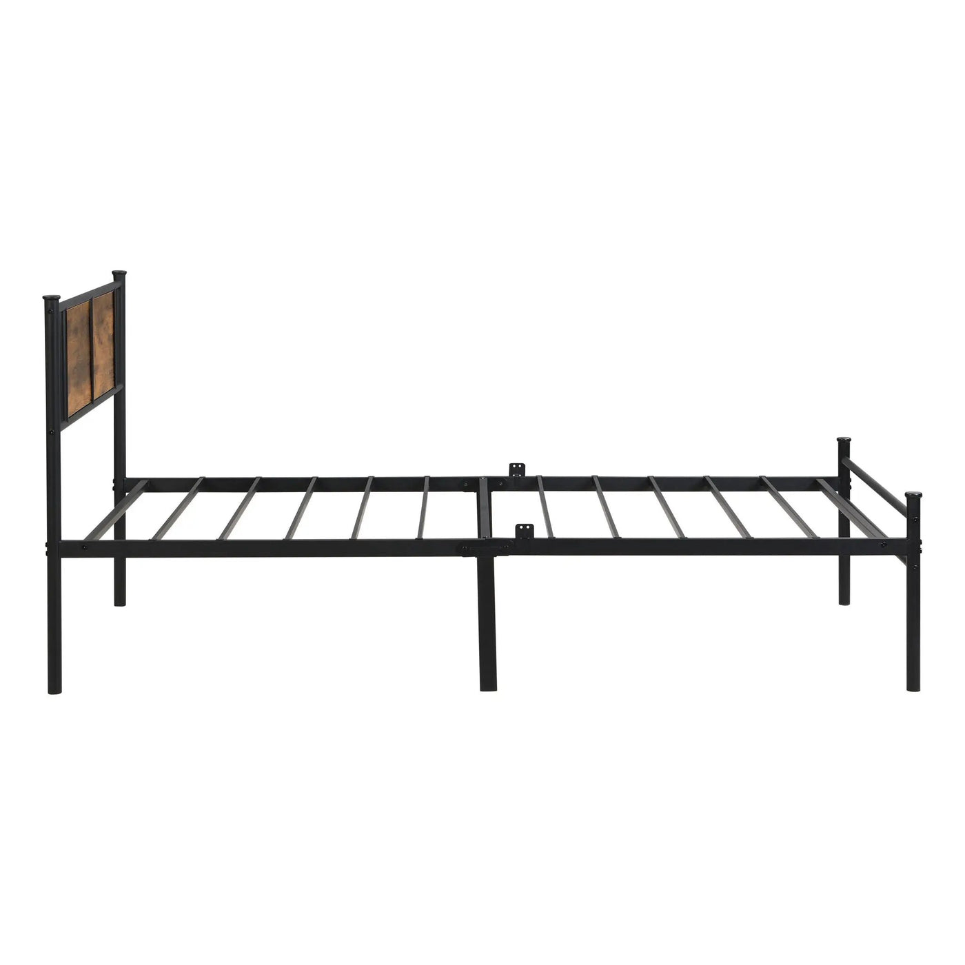 Modern Metal Bedframe With Headboard, Durable Steel Structure by HouseOfZazla