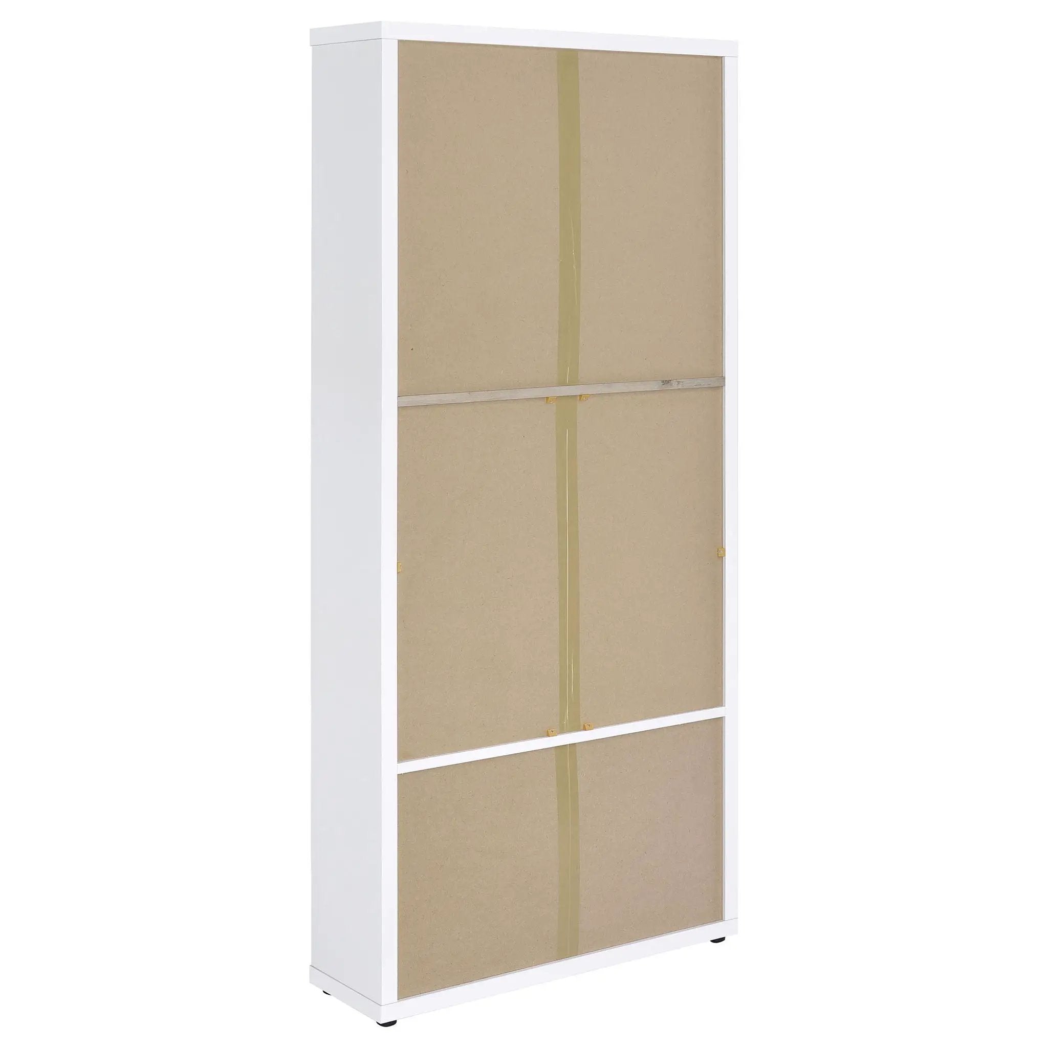 Hawthorne 4-shelf Glass Door Tall Cabinet with Drawers White by Unique Piece Furniture