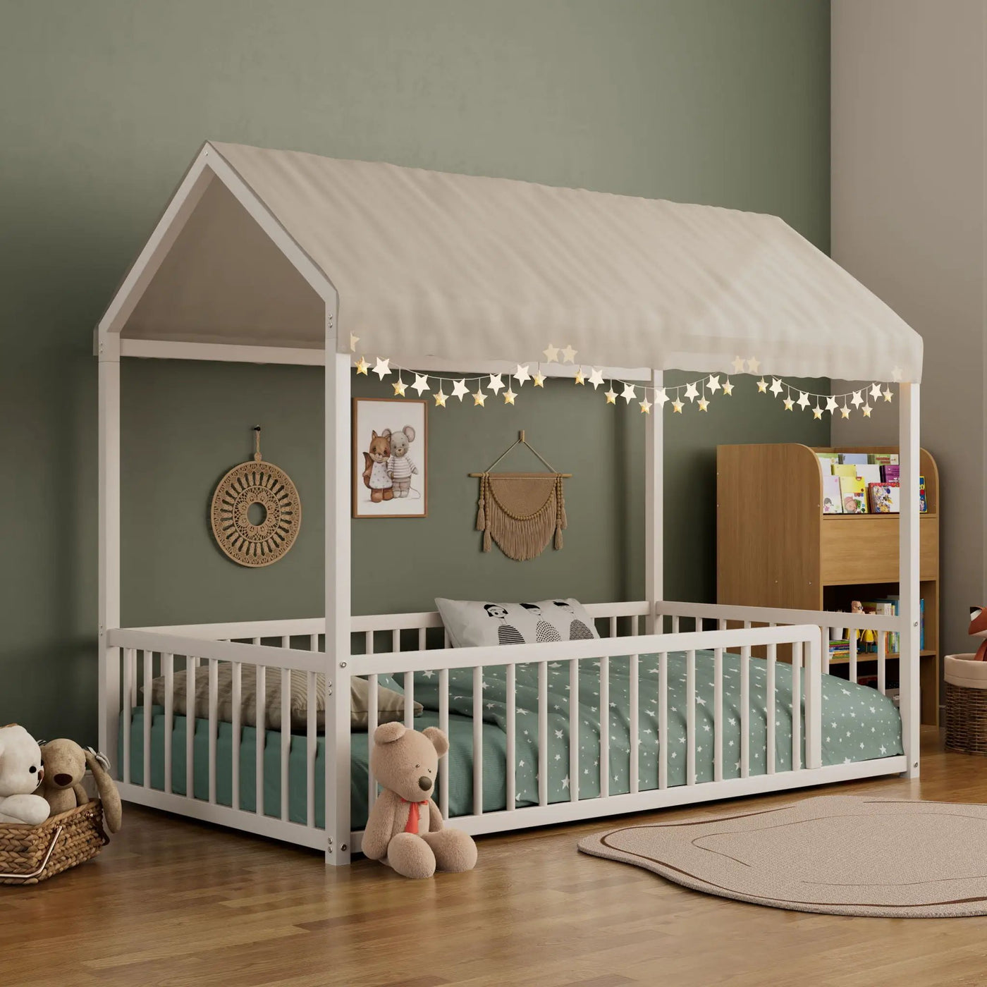 Montessori Floor Bed Frame With House Shape by HouseOfZazla