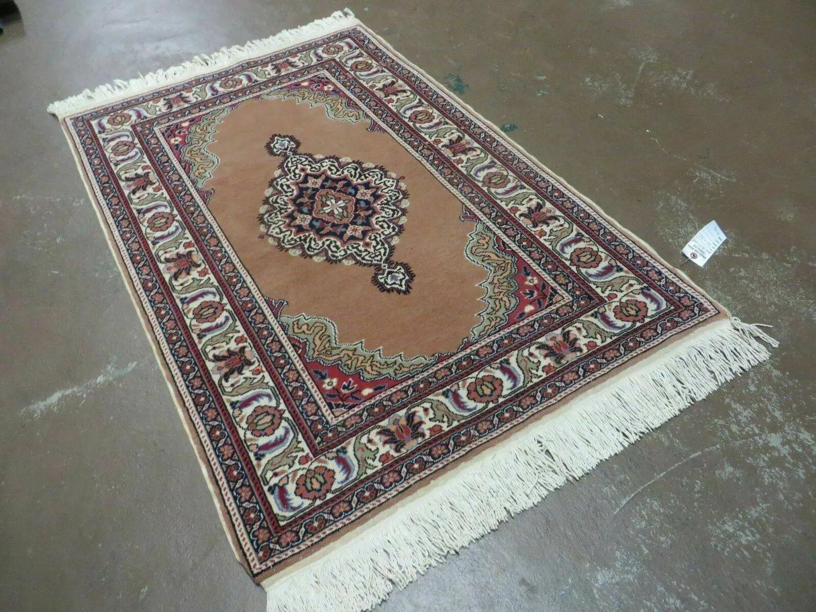 3' X 4' Vintage Handmade Turkish Kayseri Wool Cotton Rug Carpet Camel Hair Nice by Jewel Rugs
