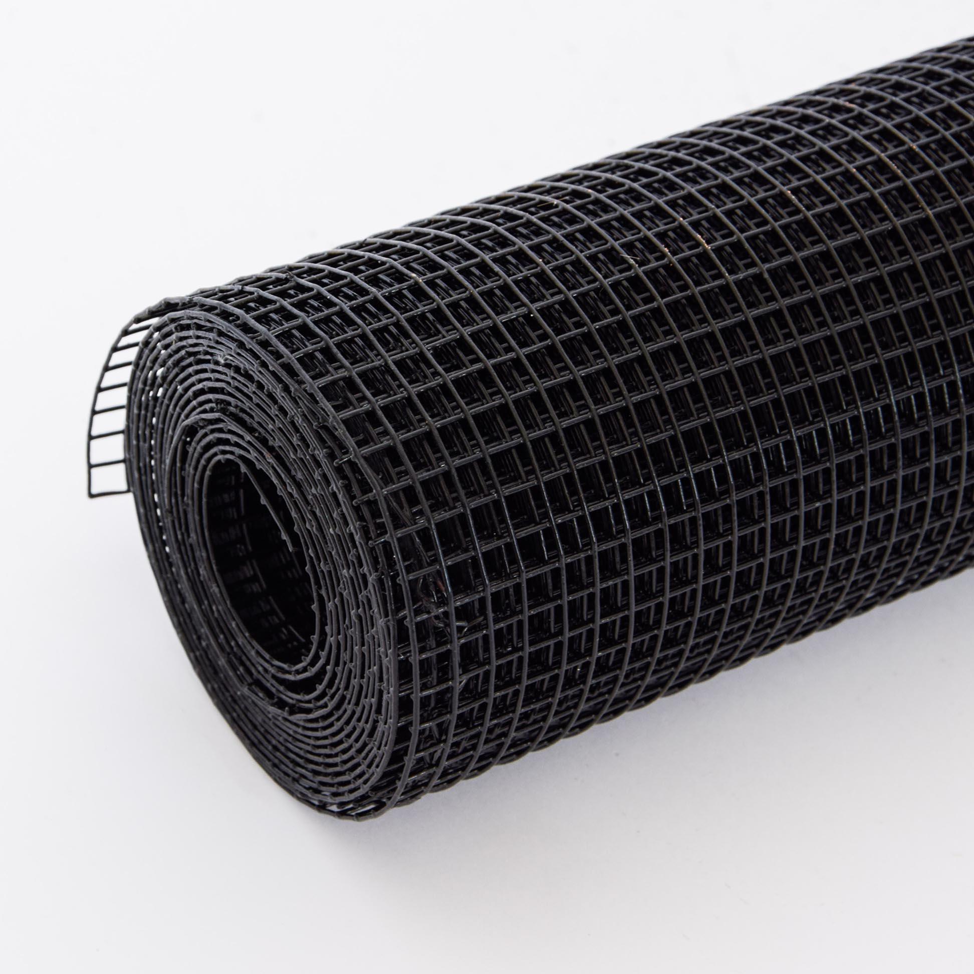 Vinyl Coated Hardware Cloth, 21 Gauge, Welded Wire Fence - Black by HouseOfZazla
