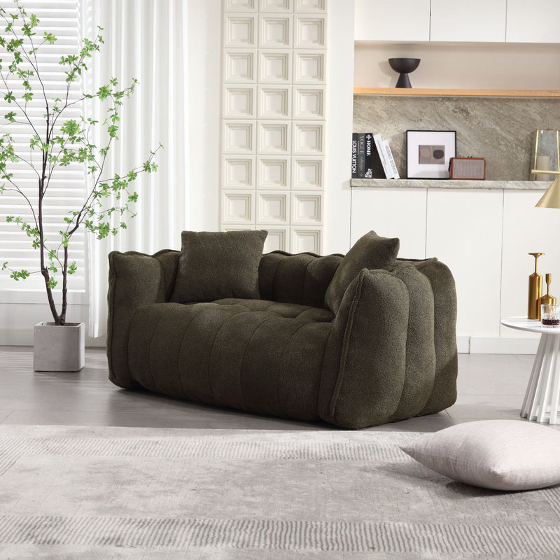Cozy Beanbag Chair With High Resilience Foam Core For 2 by HouseOfZazla