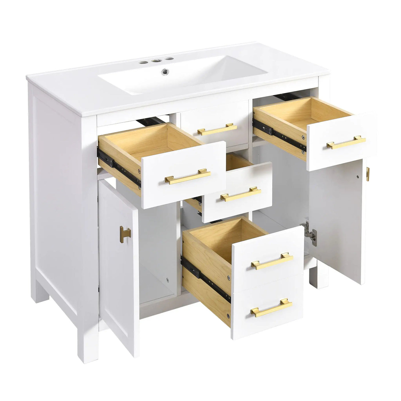 Bathroom Vanity With Sink Combo Set, Modern Bathroom Cabinet With 4 Drawers by Unique Piece Furniture