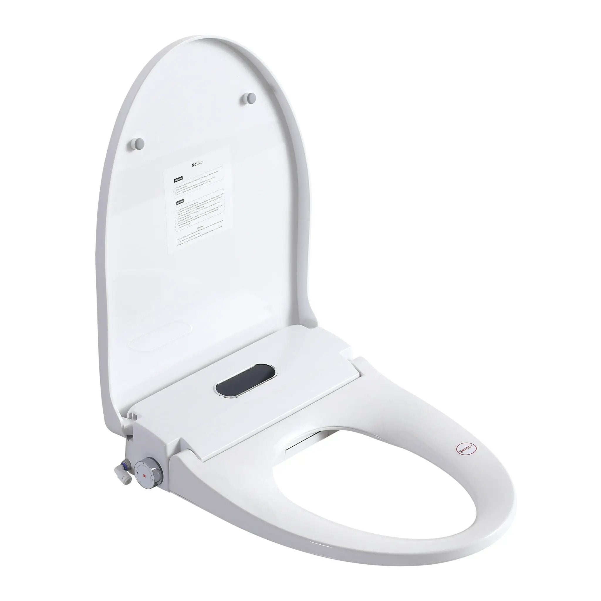 Smart Bidet Toilet Seat With Side Knob Adjustable Heated Seat With Water Temperature And Pressure Adjustment Portable Bidet - White by HouseOfZazla