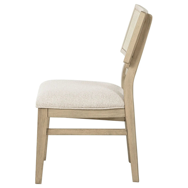Kailani Rattan Cane Dining Side Chair Beige Oak (Set of 2) by Unique Piece Furniture