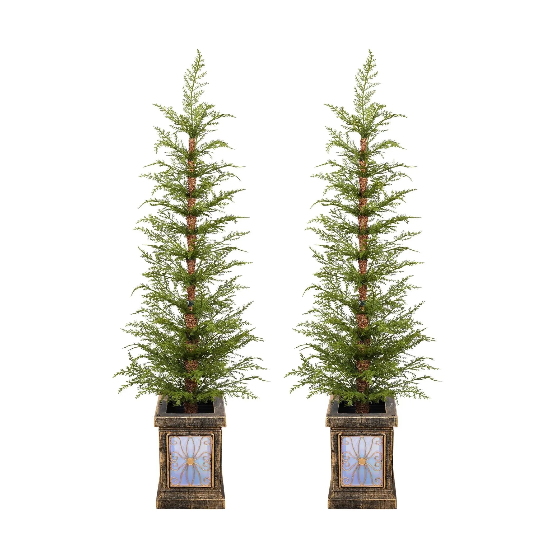 4Ft Pre Lit Artificial Christmas 2 Piece Set - Green by HouseOfZazla