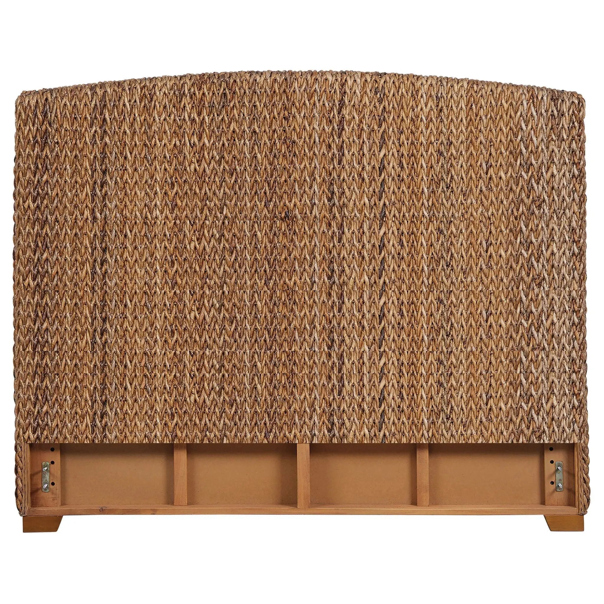 Laughton Woven Banana Leaf California King Headboard Amber by Unique Piece Furniture