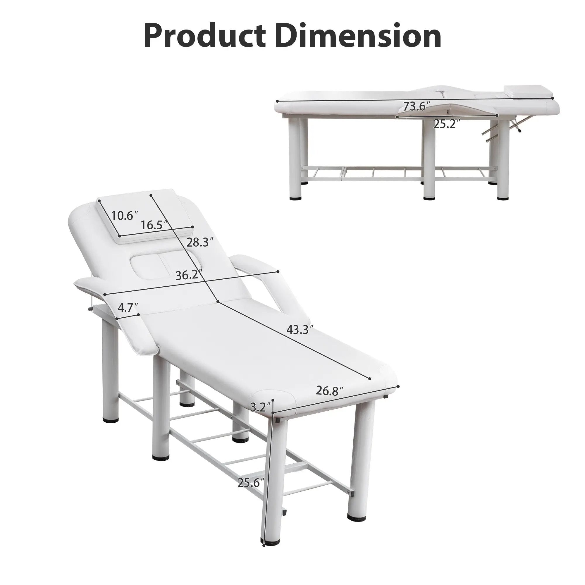 Professional Beauty Bed with Removable Headrest by HouseOfZazla