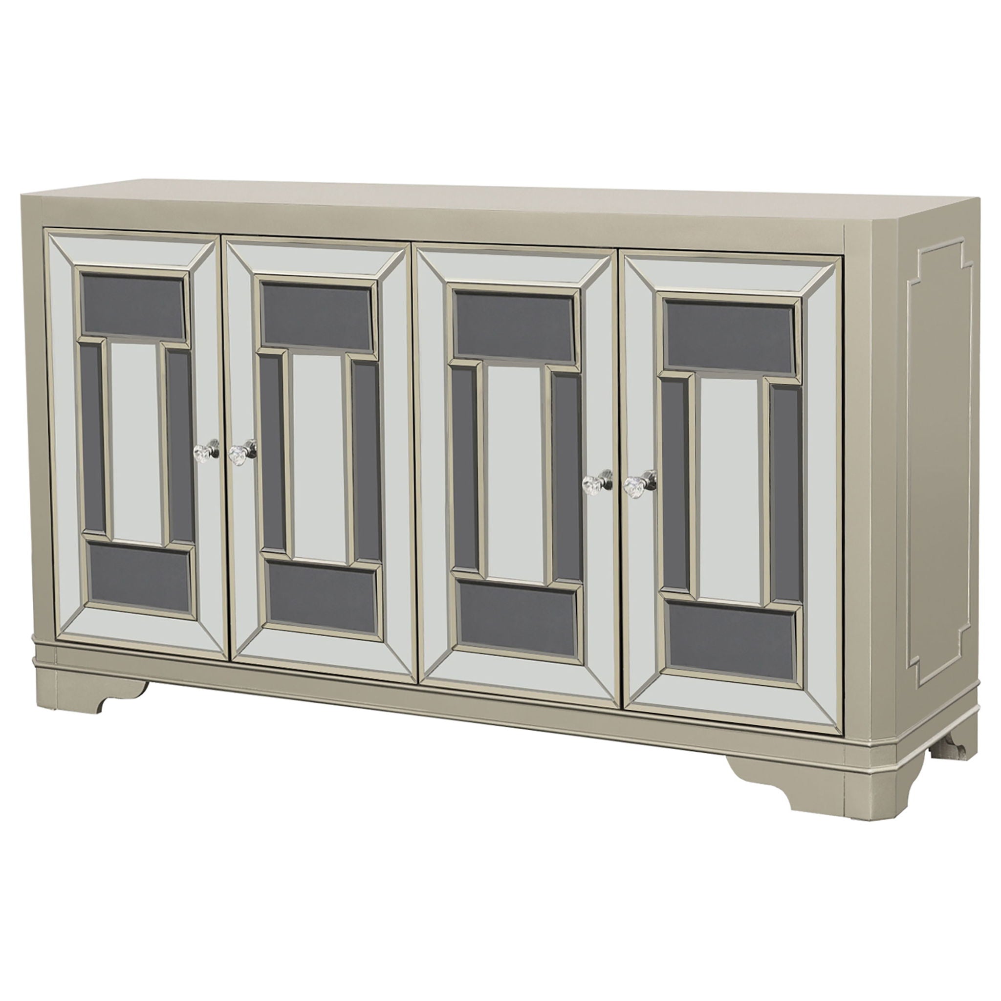 Adriane - 4 Door Accent Cabinet - Champagne by HouseOfZazla