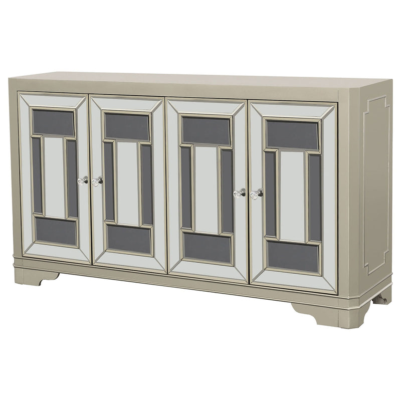 Adriane - 4 Door Accent Cabinet - Champagne by HouseOfZazla