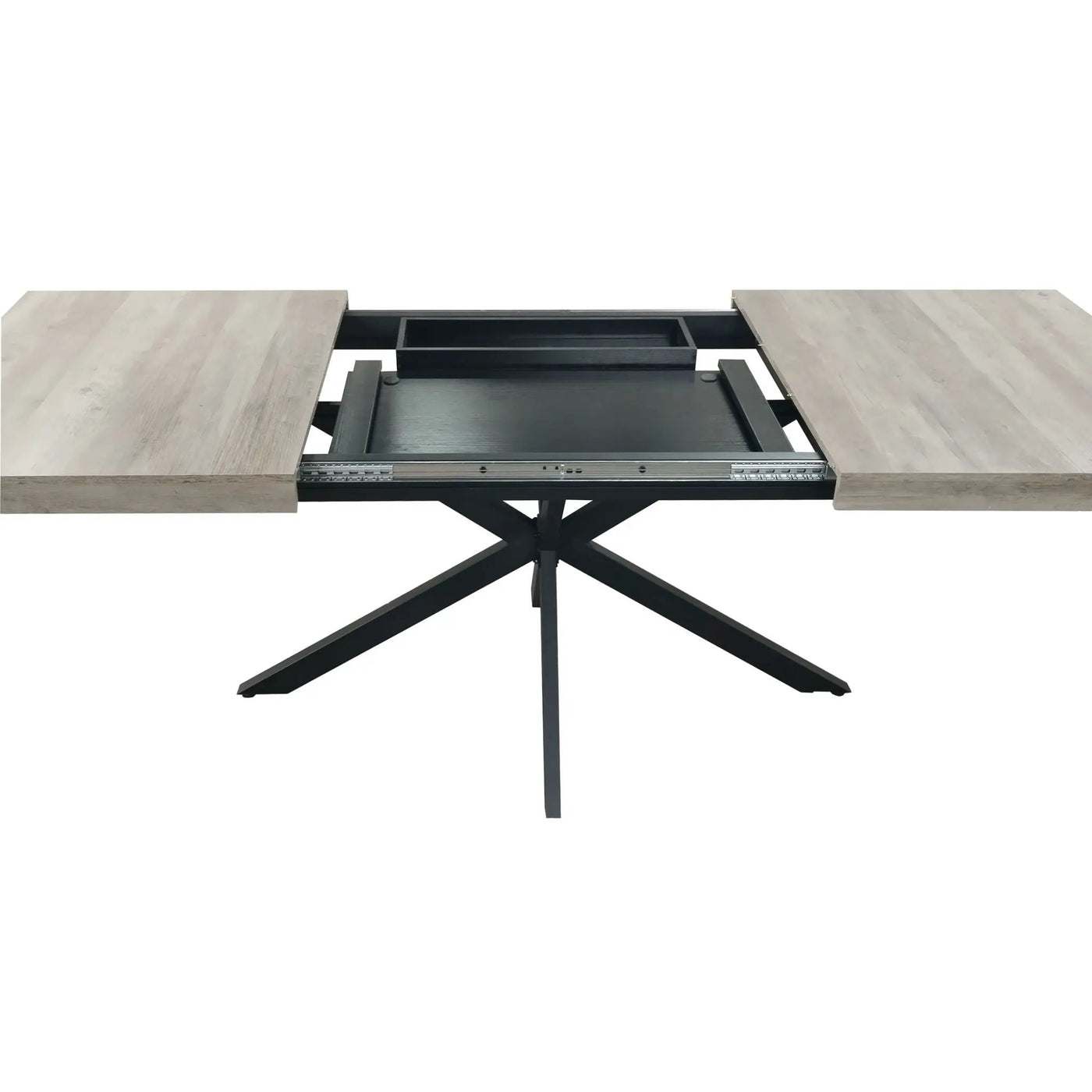 Retro Rectangular Stretch Dining Table With Embossed Center Plate by HouseOfZazla