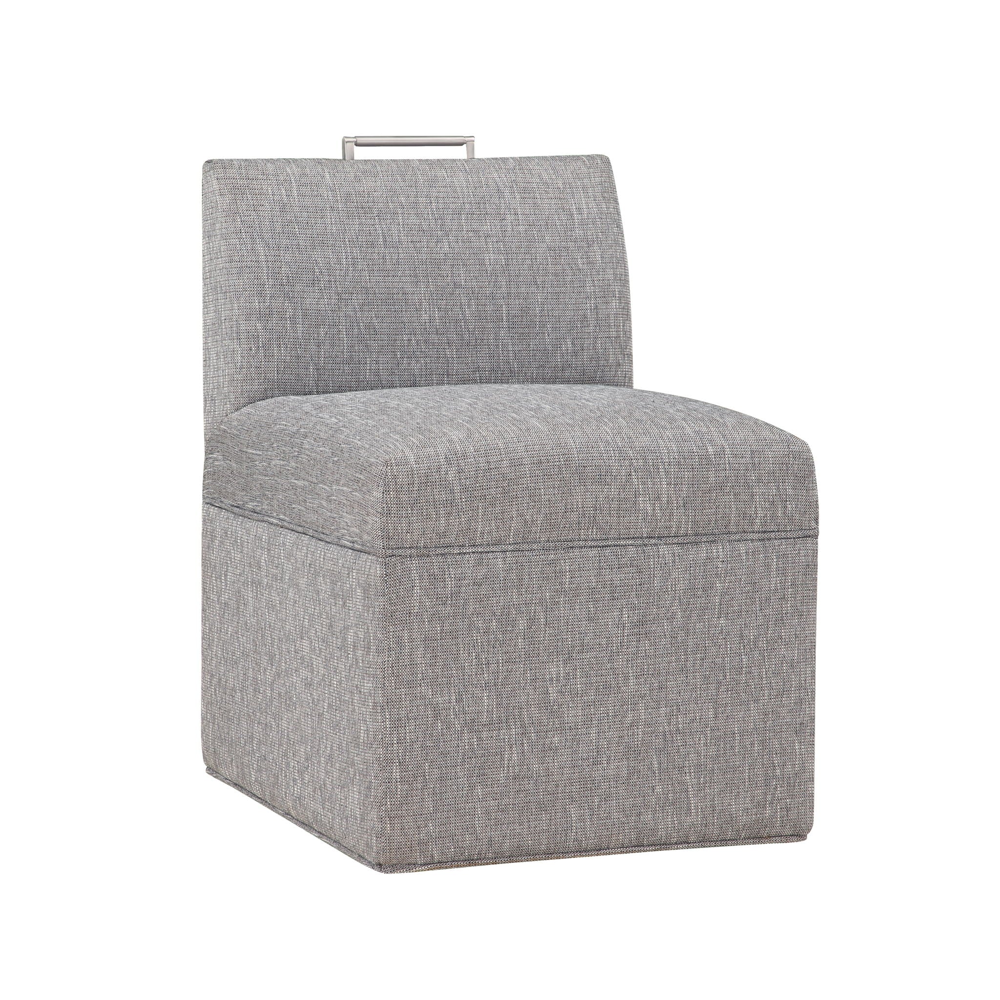 Della - Upholstered Castered Chair - Gray by HouseOfZazla