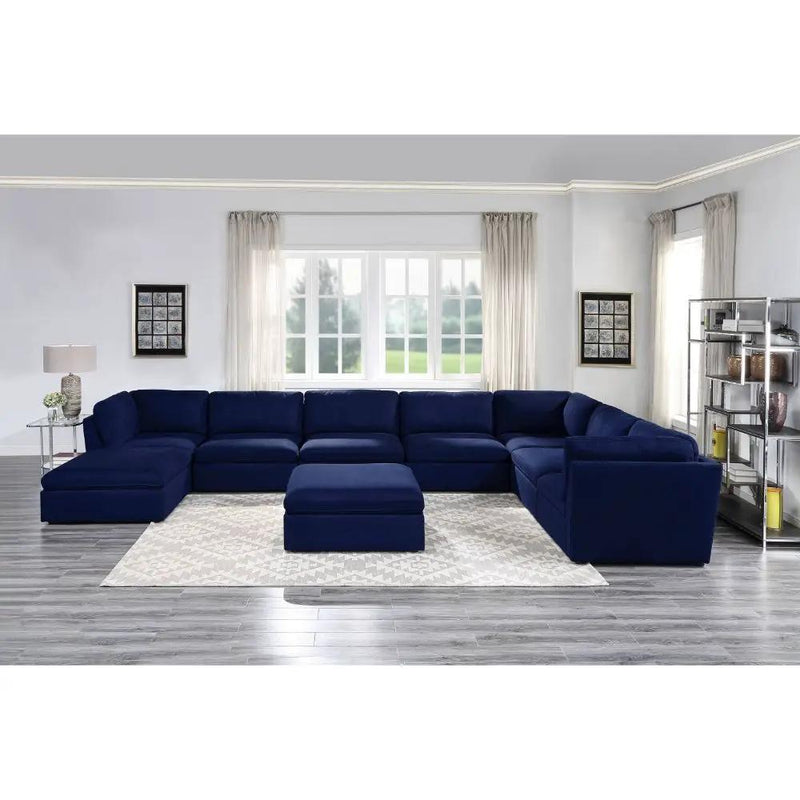 Crosby - Modular Armless Chair - Blue Fabric by Unique Piece Furniture