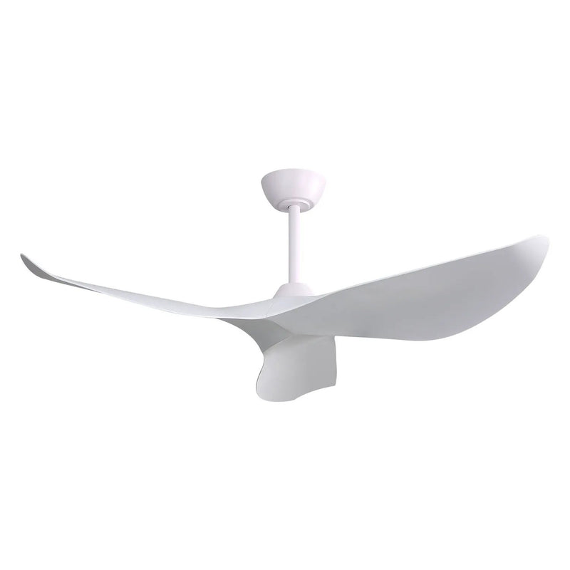 Indoor Ceiling Fan Without Light, 6 Speeds Reversible DC Motor, 3 ABS Blade Ceiling Fan White For Bedroom - White by HouseOfZazla