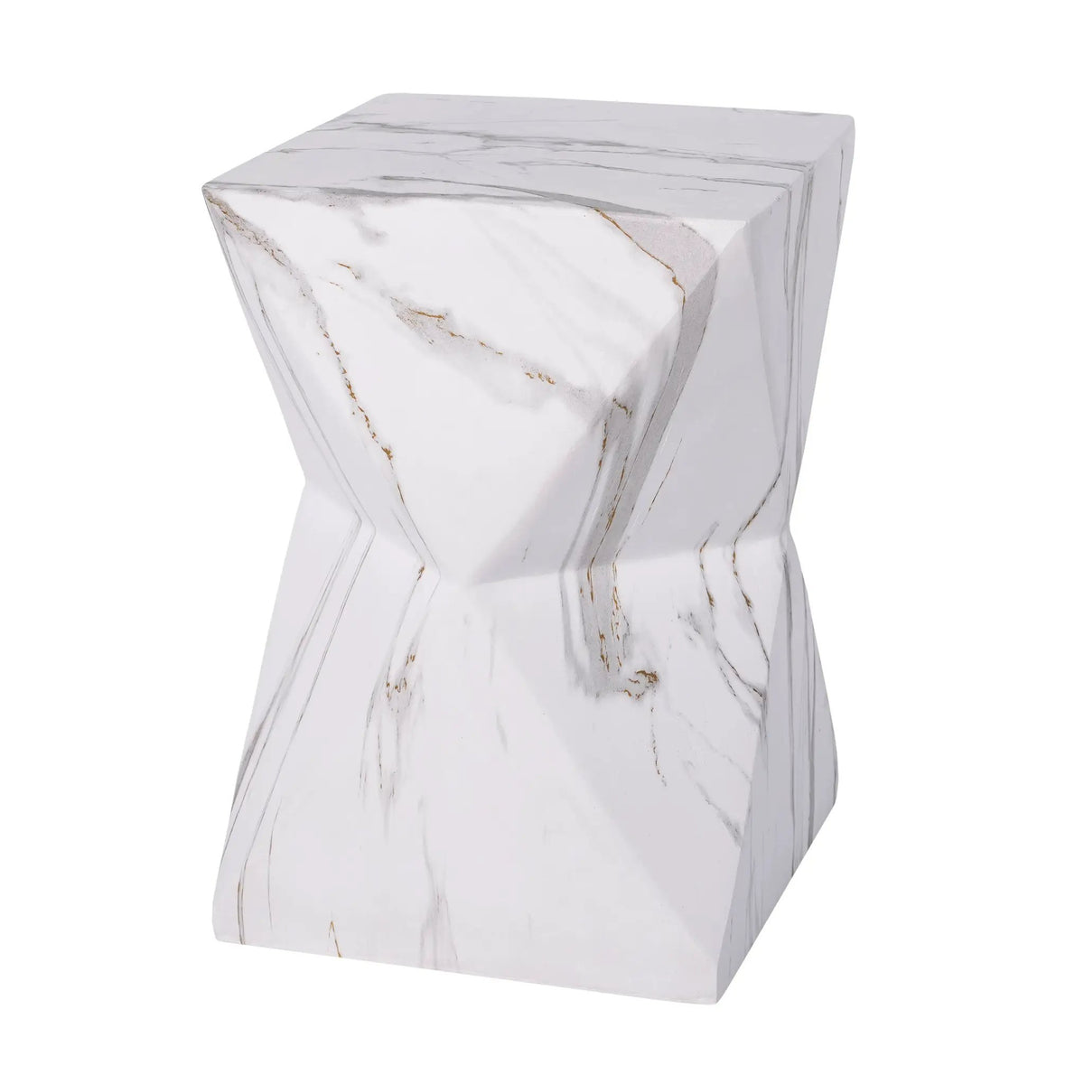 Modern Geometric MGO Side Table - Hourglass Accent Table by HouseOfZazla