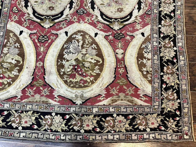 Antique Caucasian Karabakh Rug 5x10 by Jewel Rugs