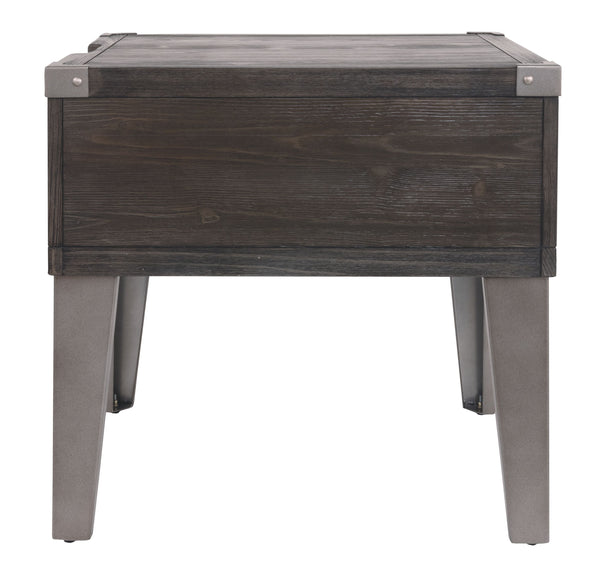 Todoe - Rectangular End Table - Dark Gray, photo 2 of 7