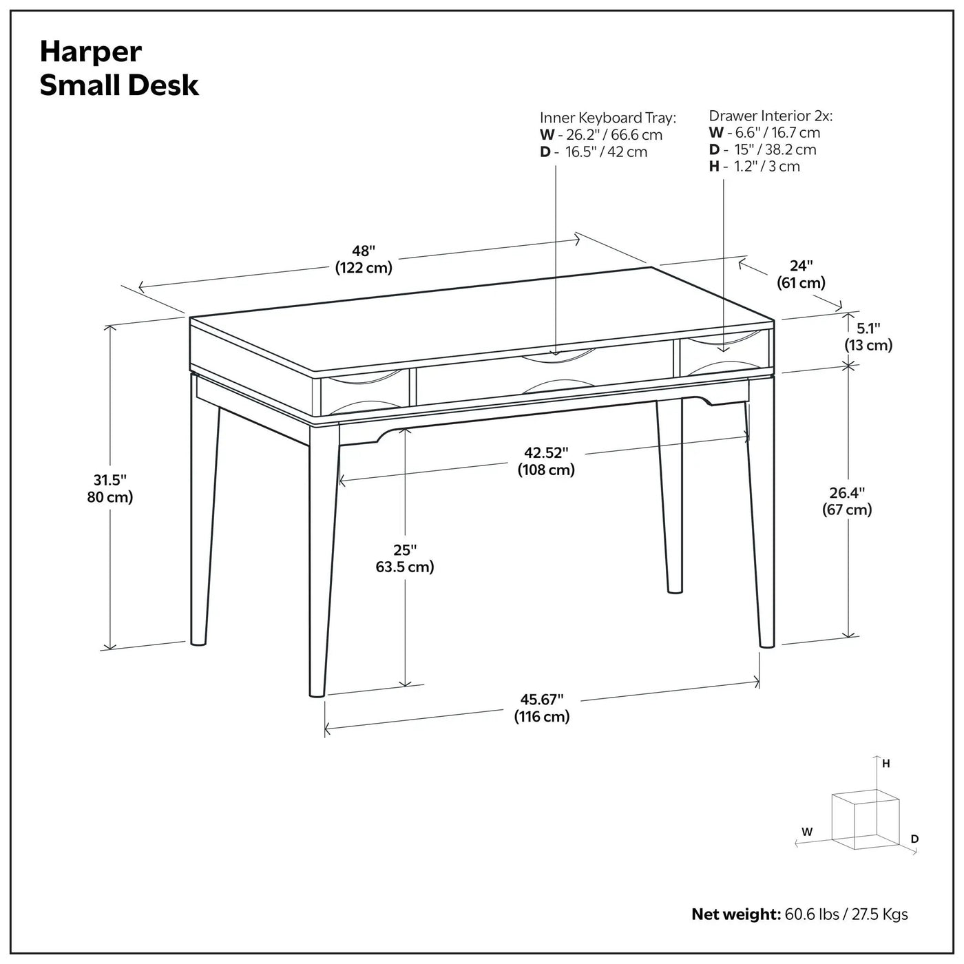 Harper - Handcrafted Desk by HouseOfZazla