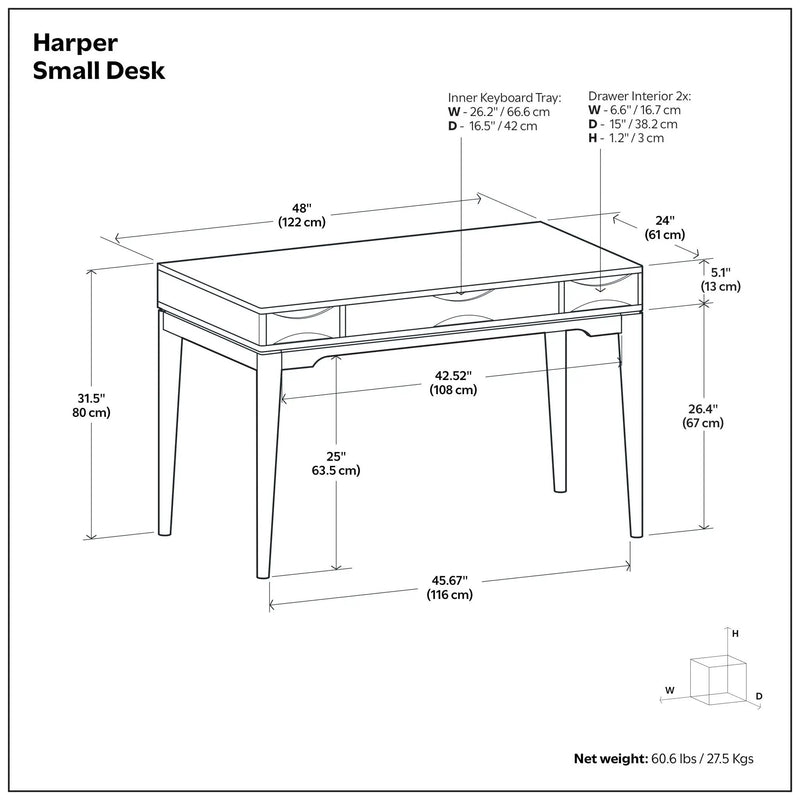 Harper - Handcrafted Desk by HouseOfZazla