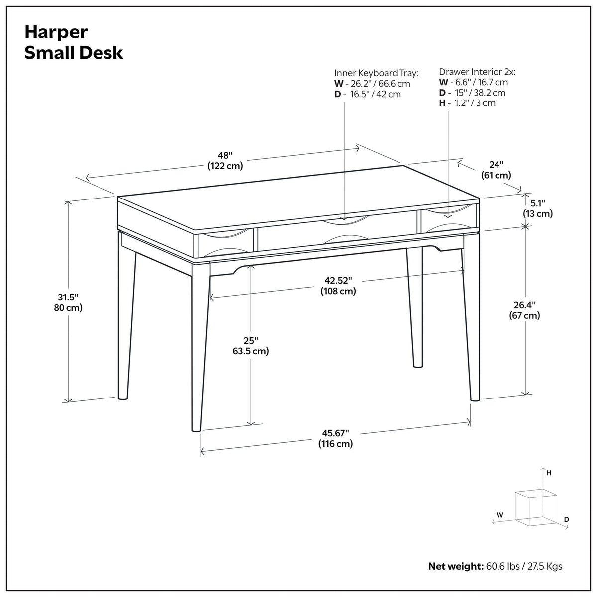 Handcrafted Desk with Flip-Down Keyboard Tray - Multiple Colors, photo 10 of 40