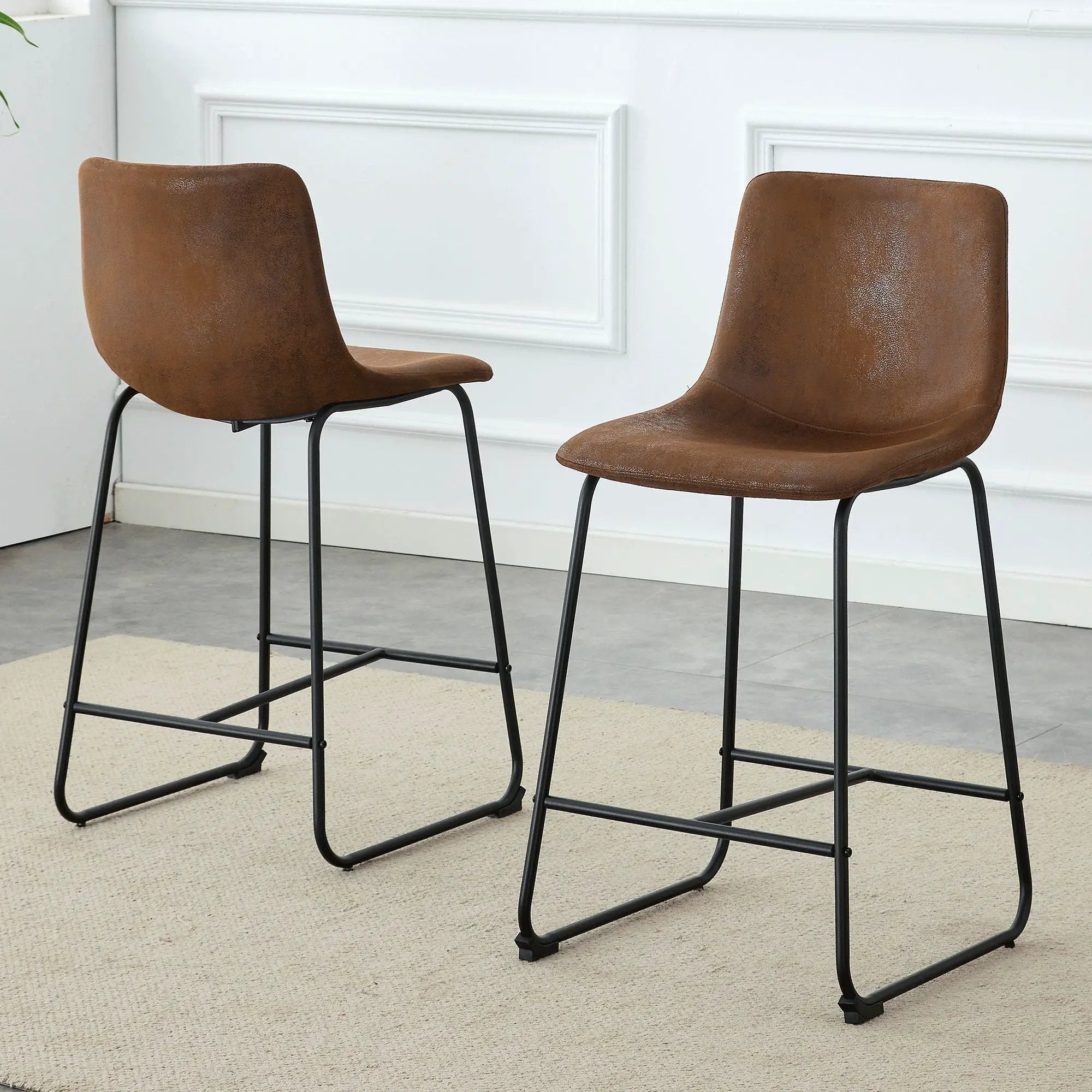 Retro Bar Chairs, Comfortable Stools (Set of 2) by HouseOfZazla