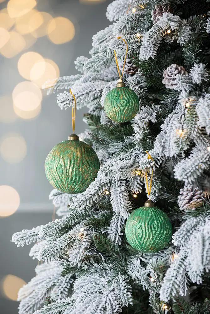 Christmas Ball Glass Decorative Hanging Ball Christmas Tree Ornaments For Holiday Party Decorations by HouseOfZazla