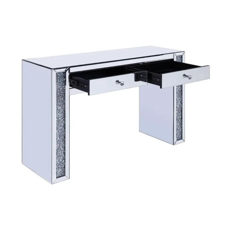 Noralie - Vanity Desk - Faux Diamonds & Mirrored by Unique Piece Furniture