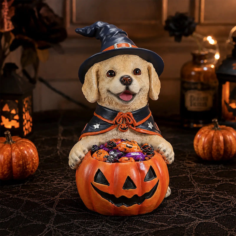 Halloween Labrador Retriever Witch Puppy Figurine by HouseOfZazla