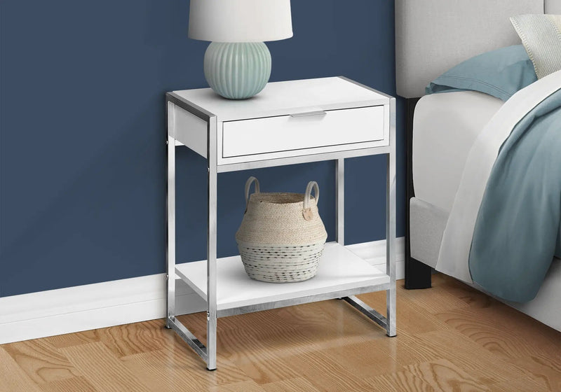 Accent Side Table, Storage Drawer, Spacious Tabletop by Unique Piece Furniture