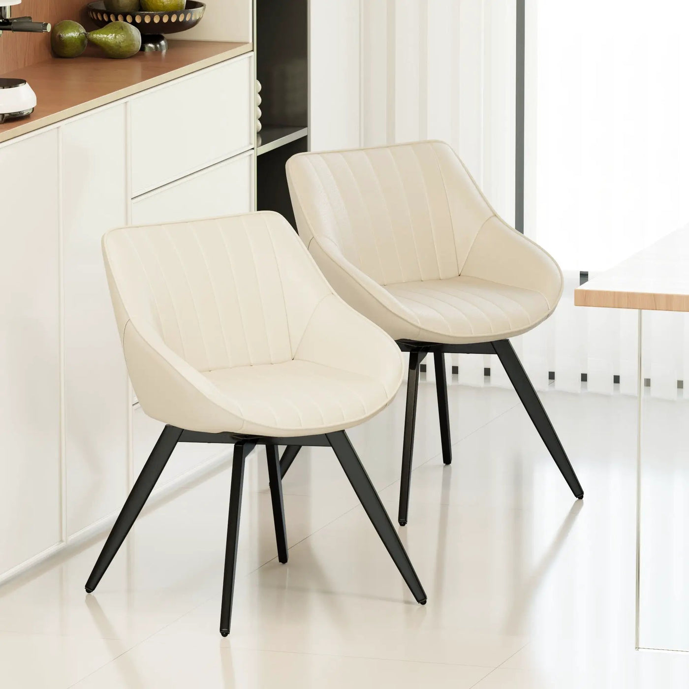 Modern Medieval Kitchen Dining Chair With 360 ° Rotation by HouseOfZazla