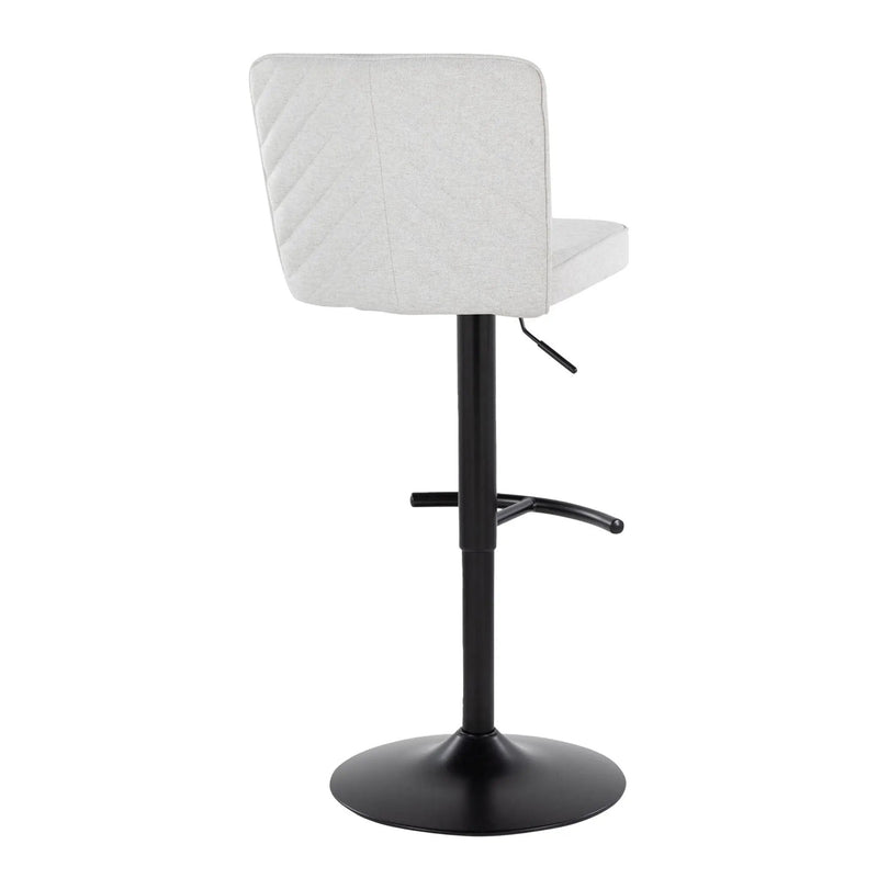 Henry - Contemporary Adjustable Barstool & Swivel With Rounded T Footrest (Set of 2) by Unique Piece Furniture