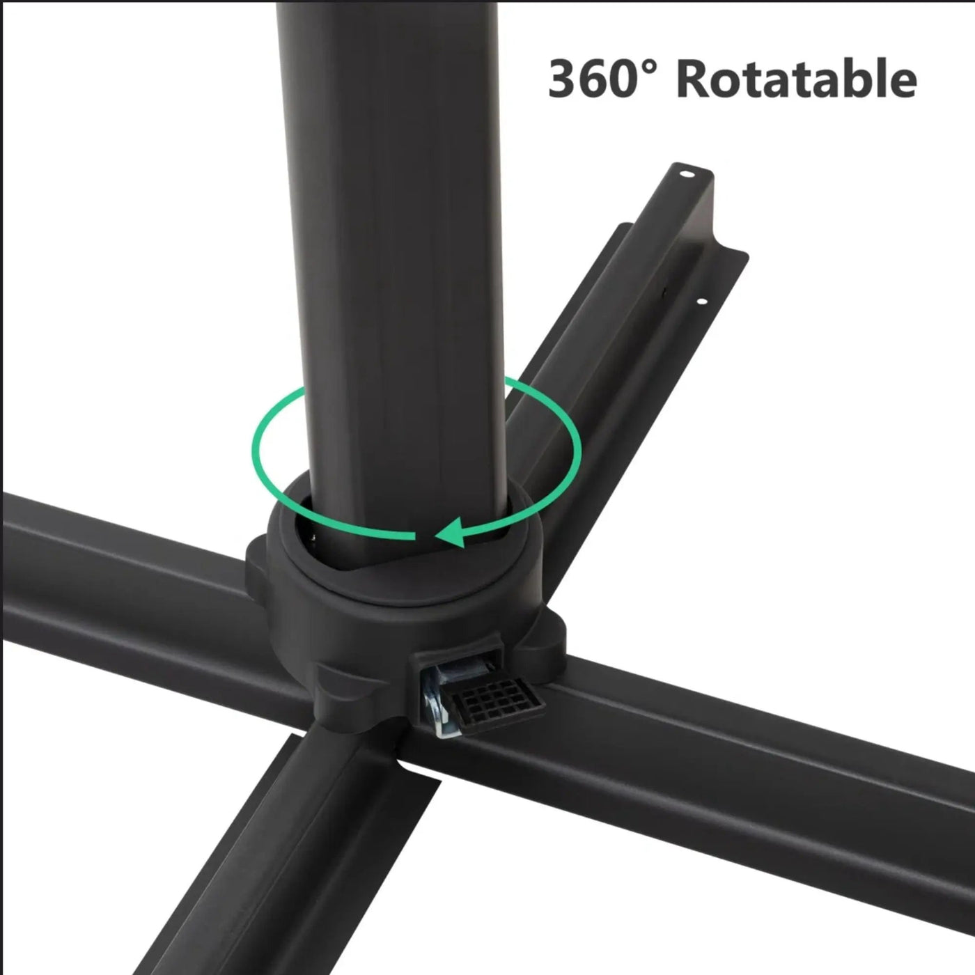 Round Cantilever Patio Umbrella With 360 Rotation & Infinite Tilt Adjustment by HouseOfZazla