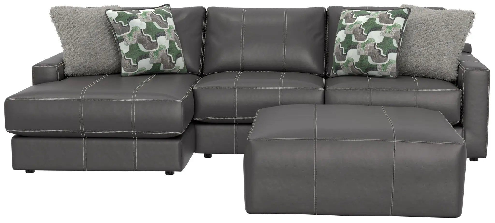 Minori - Italian Leather Sofa / Chaise And Cocktail Ottoman by Unique Piece Furniture
