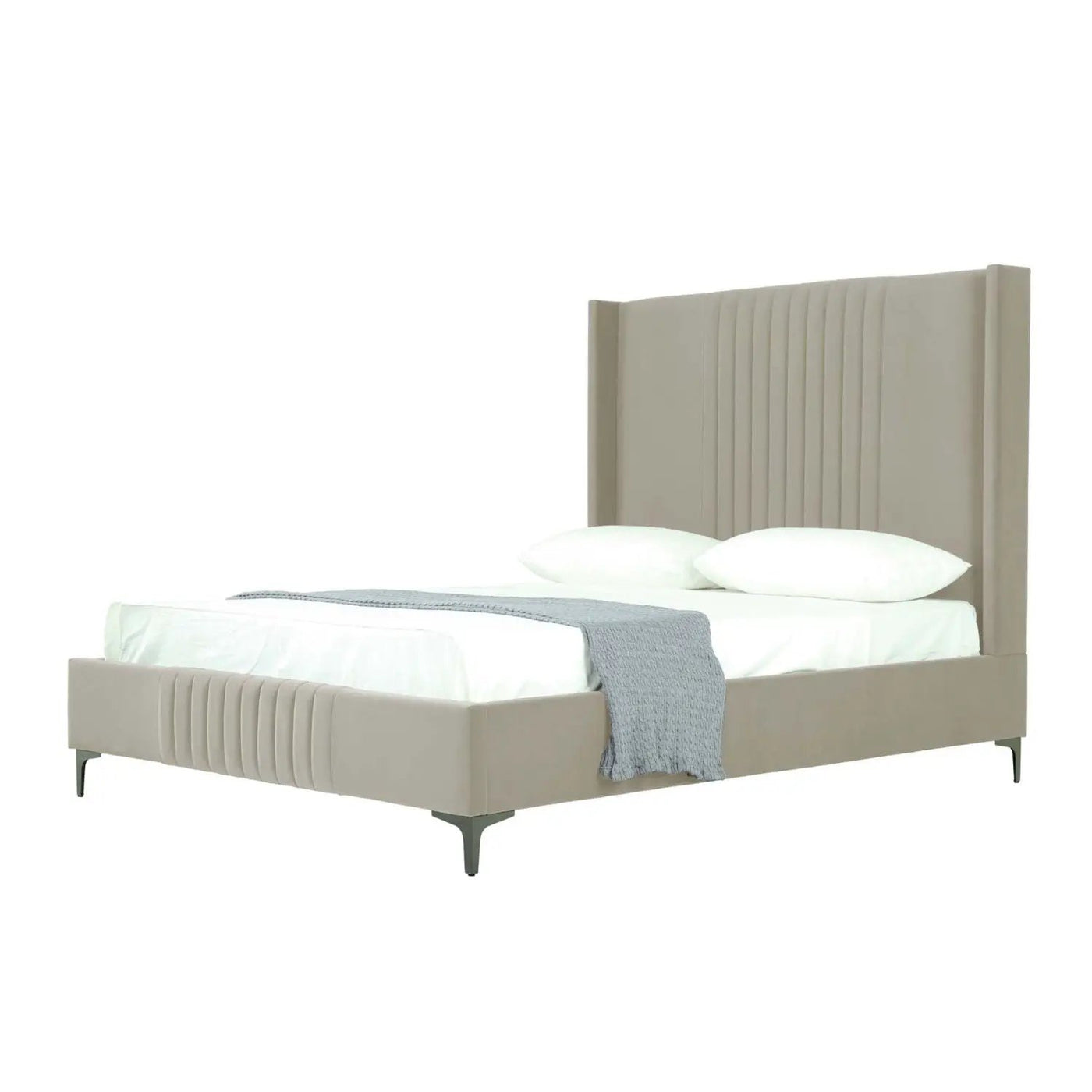 Promenade - Bed With Upholstered Headboard And Slats by HouseOfZazla