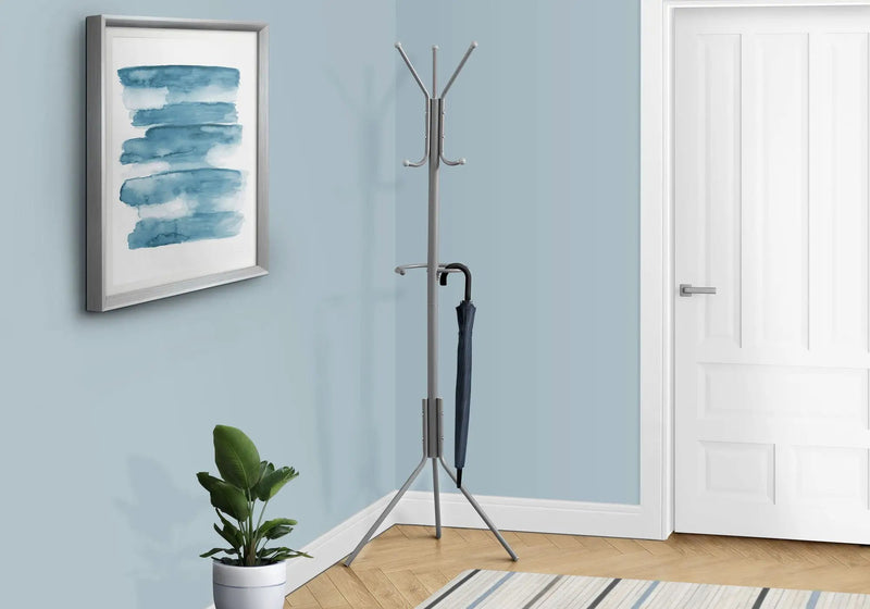 Coat Rack, Hall Tree, Free Standing, Hanging Bar, 6 Hooks, Entryway, Contemporary & Modern by Unique Piece Furniture
