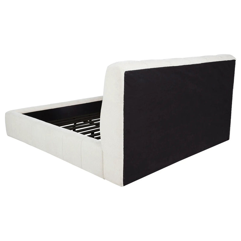 Nollet 48-inch Upholstered Eastern King Platform Bed Cream by Unique Piece Furniture