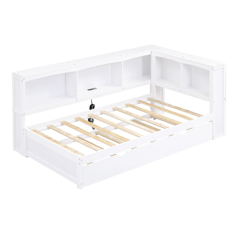 Daybed With Trundle, Storage Cabinets, USB Ports by Unique Piece Furniture