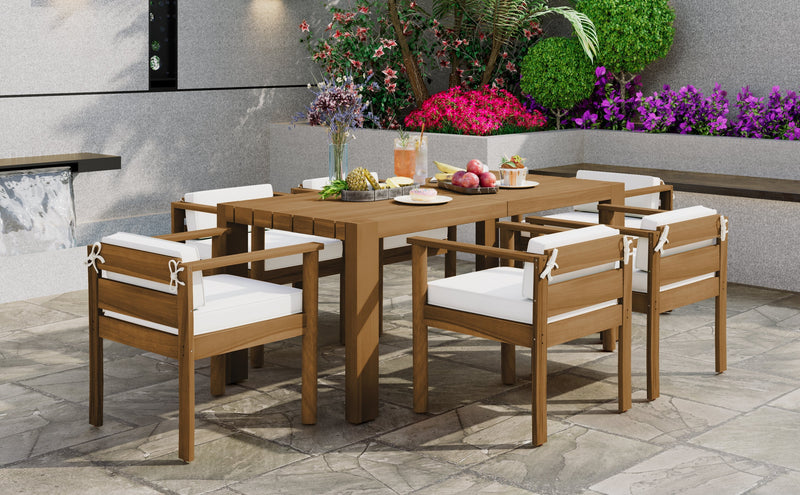 TREXM 7-Piece Patio Dining Table Set for 6 by HouseOfZazla