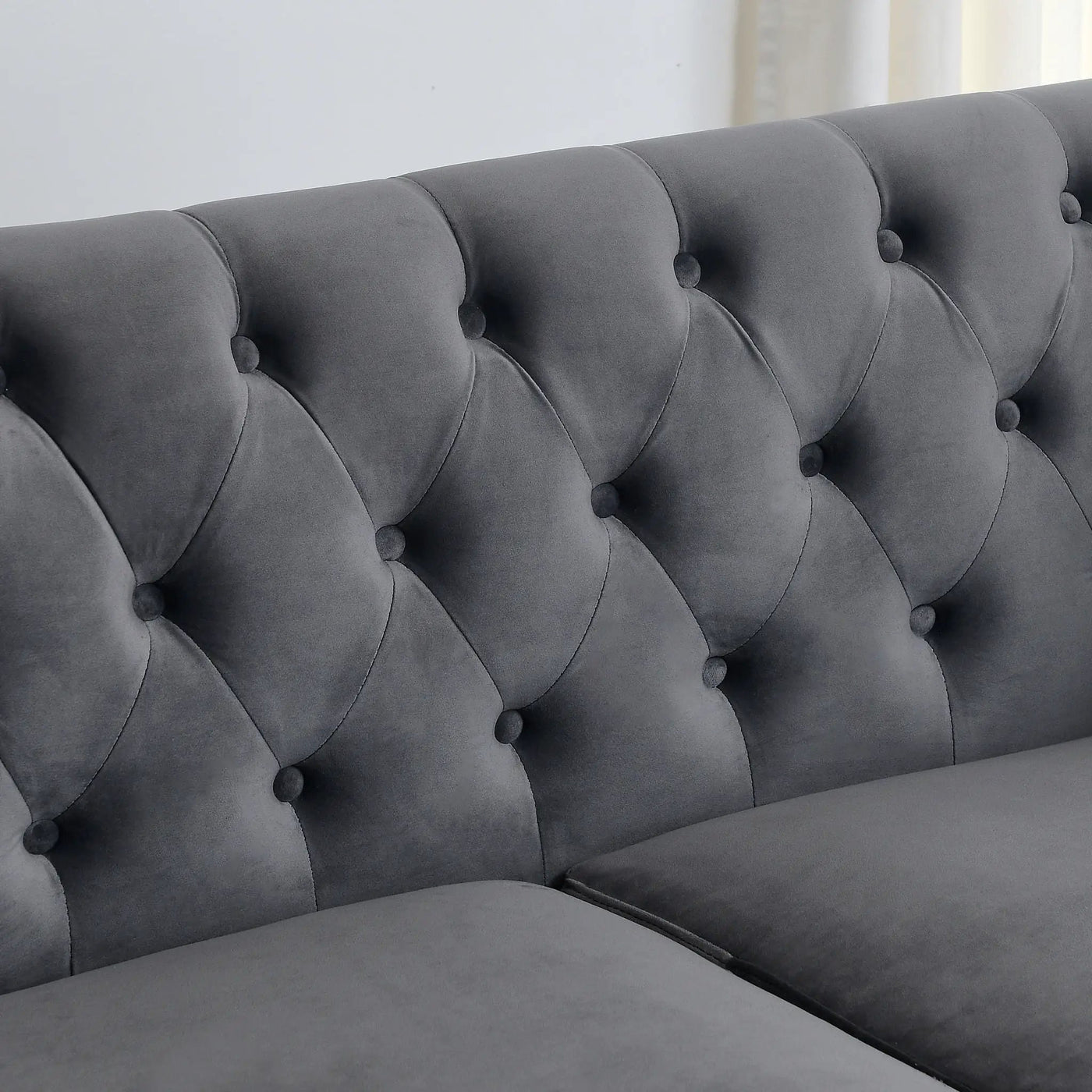 Modern Chesterfield Sofa With Tufted Backrest For Living Room by HouseOfZazla