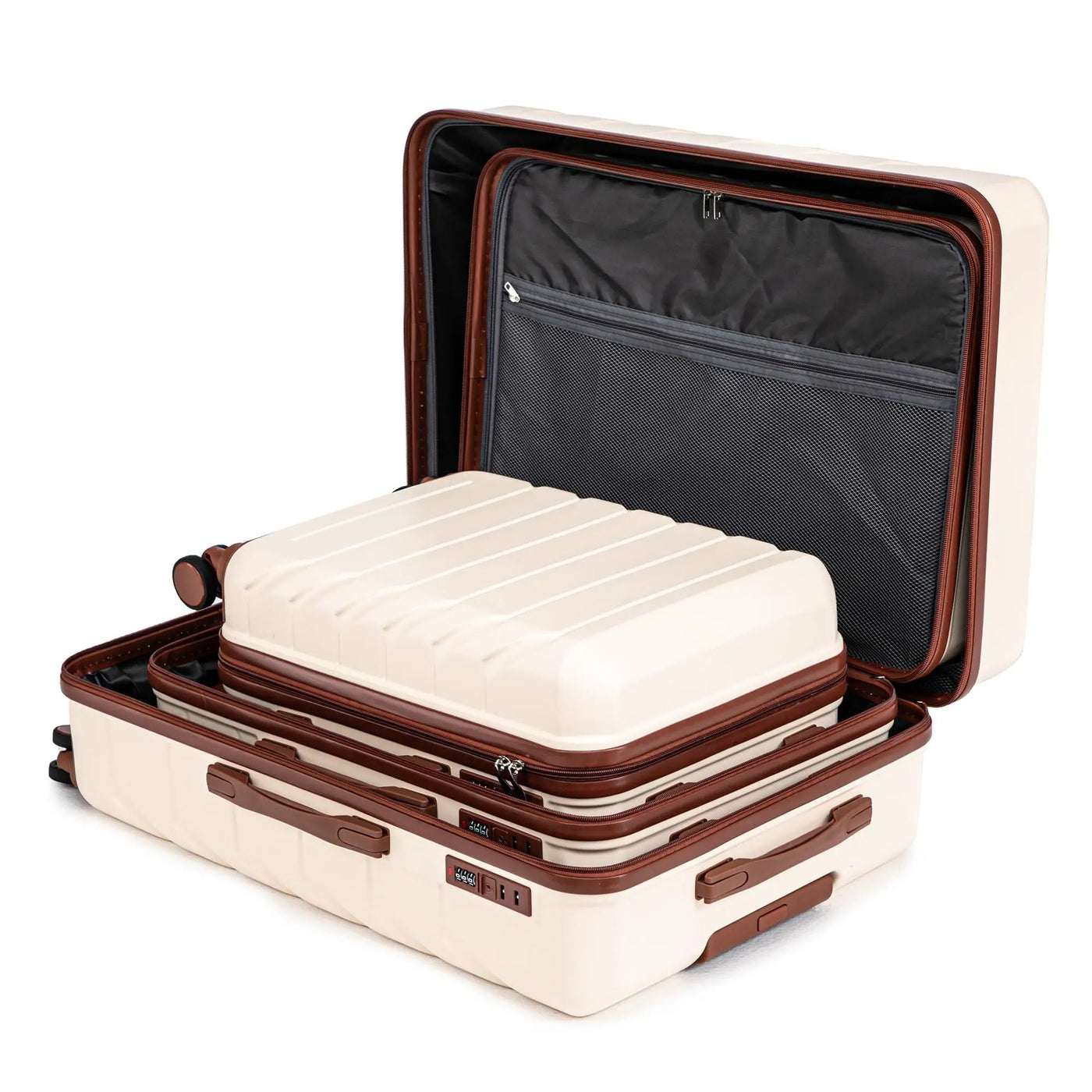 3 Pieces Set 20" / 24" / 28" Spinner Wheel Luggage With Combination Lock by HouseOfZazla
