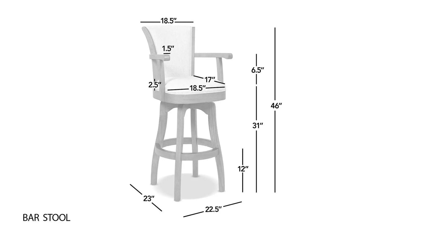 Williams - Swivel Bar Stool With Armrests by HouseOfZazla
