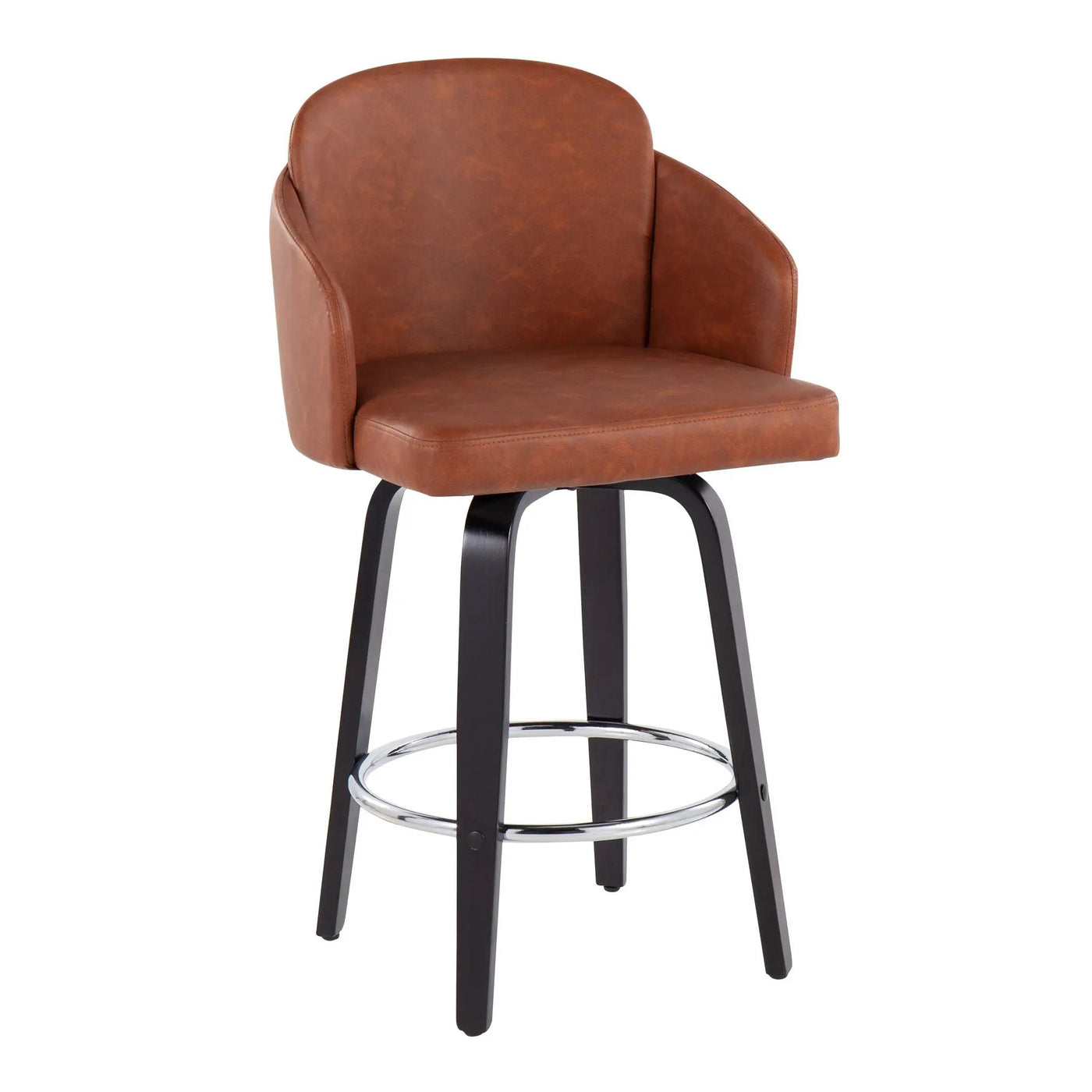 Dahlia - Contemporary Counter Stool Round Footrest (Set of 2) by HouseOfZazla