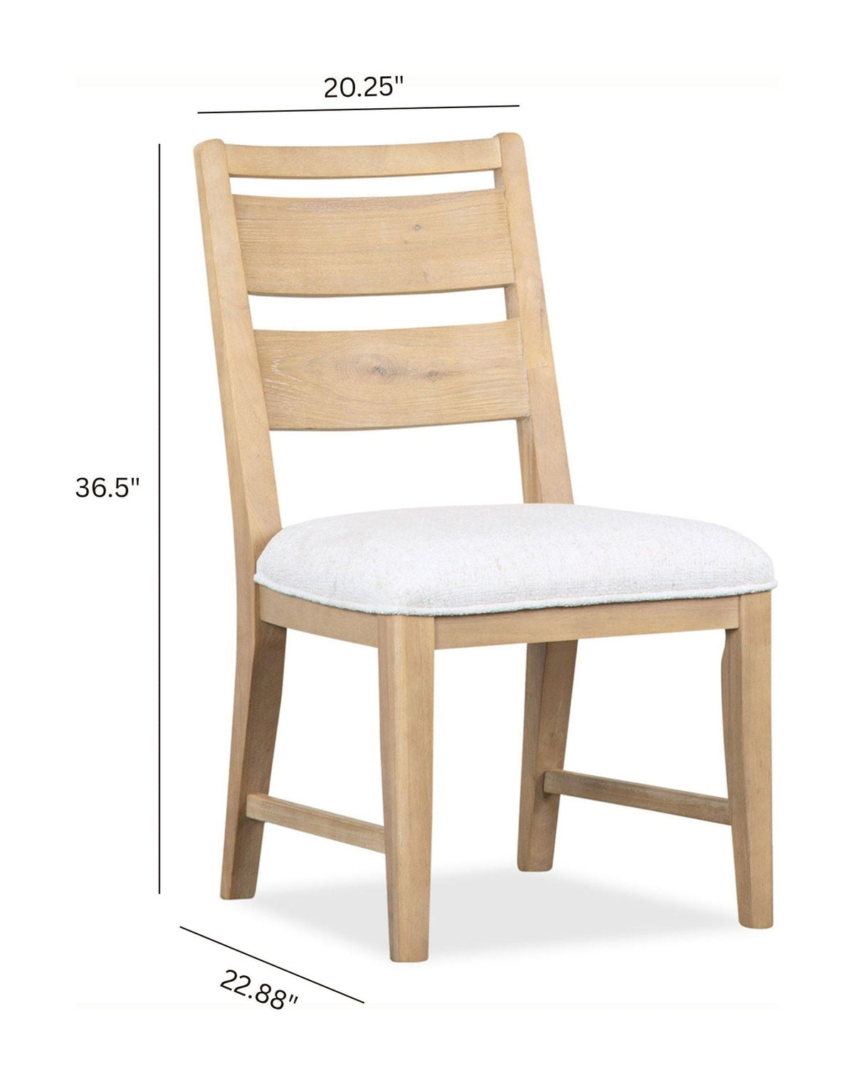 Somerset - Dining Side Chair With Upholstered Seat (Set of 2) - Butternut and Omari Natural, photo 2 of 7