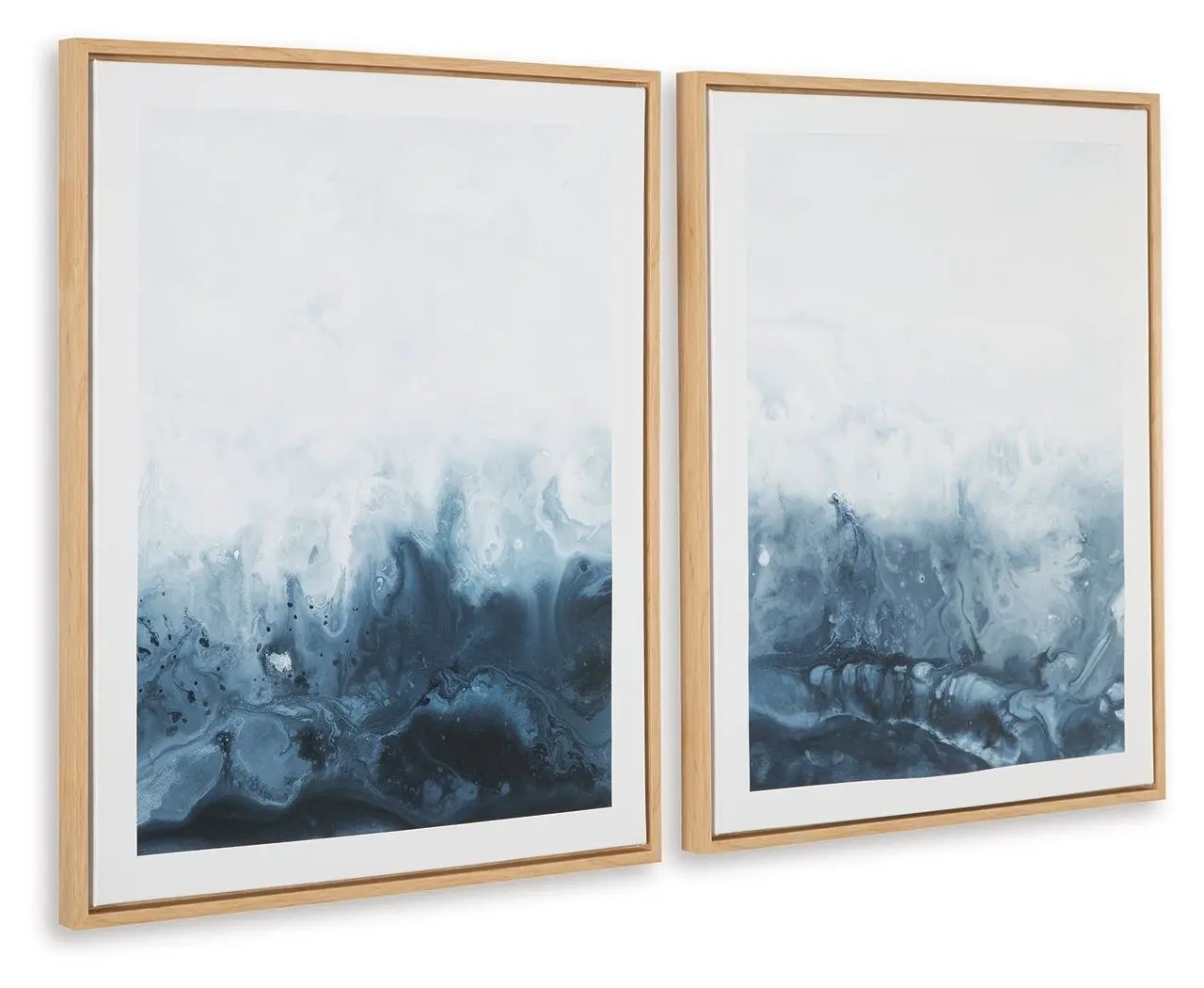 Holport - Wall Art Set (Set of 2) - Blue / White by Unique Piece Furniture