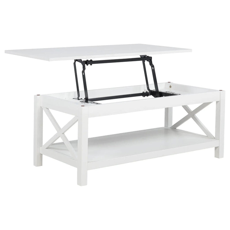 Skyview 44-inch Rectangular Lift Top Coffee Table White by Unique Piece Furniture