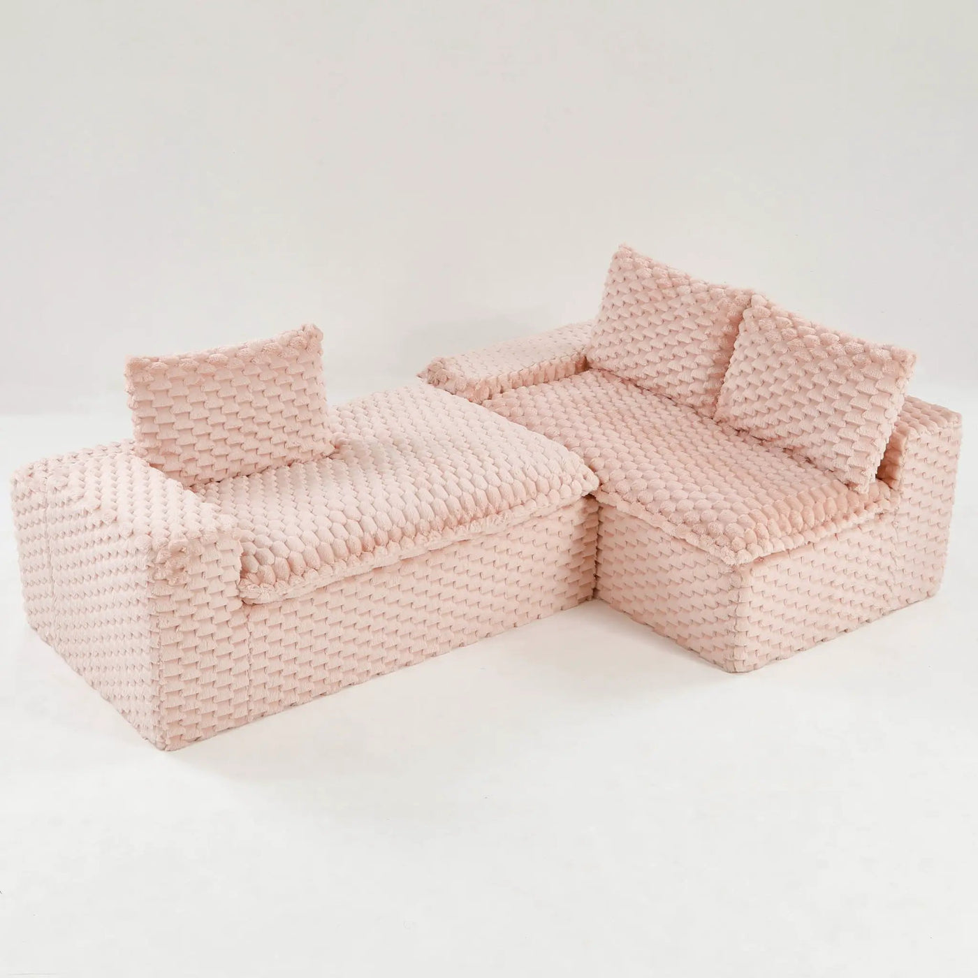 Modular Sofa, Convertible Twin Seat With Chaise Lounge by HouseOfZazla